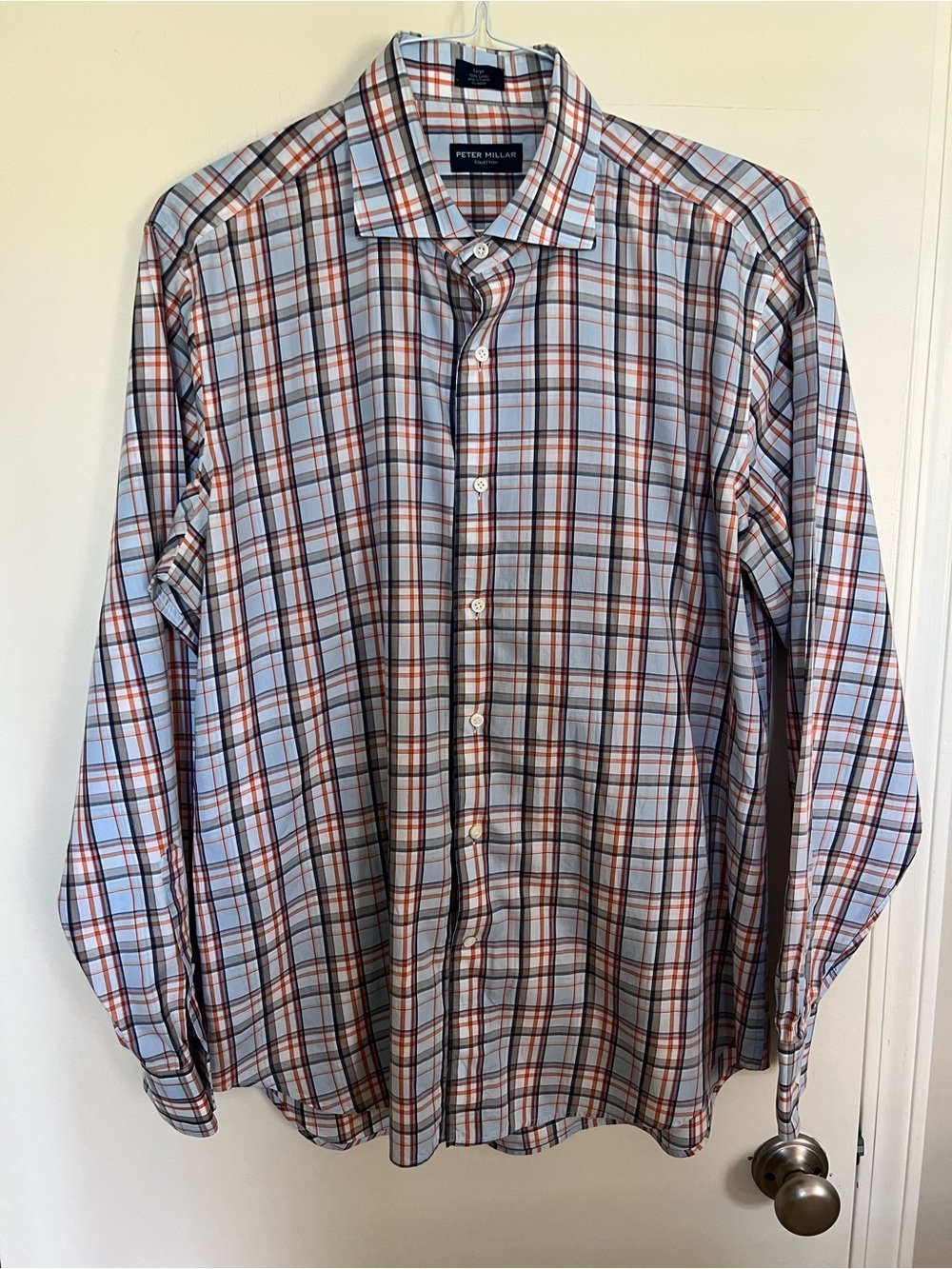 Peter Millar Men’s Plaid Shirt, size L